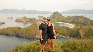 Padar Island under clear dry-season skies