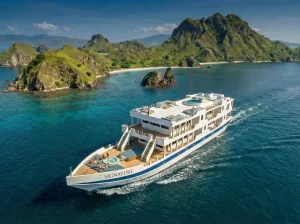 The Komodo Signature liveaboard at anchor